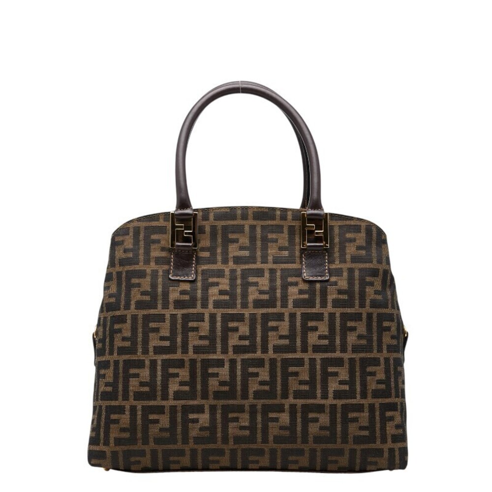 Fendi Zucca handbag Beige Cream black canvas